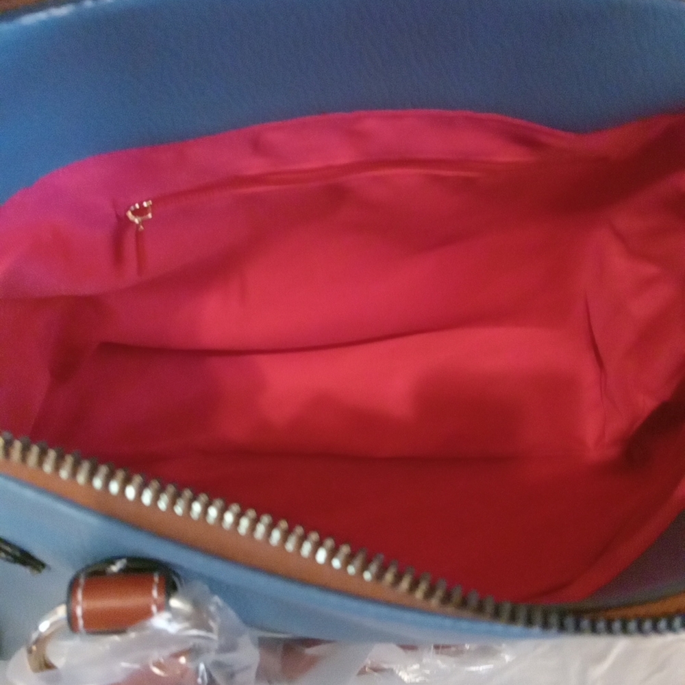 Blue and Brown Women's Handbag - Picture 12 of 13